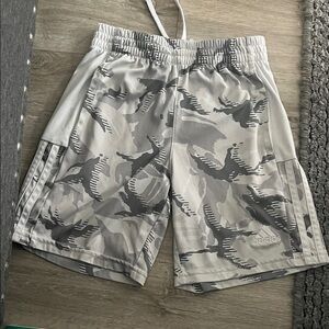 Adidas Gray and White Camouflage Shorts